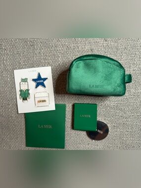 La Mer VIP Gift With Purchase Cosmetic Bag Mirror & Exclusive Patch Set BNIB Rar